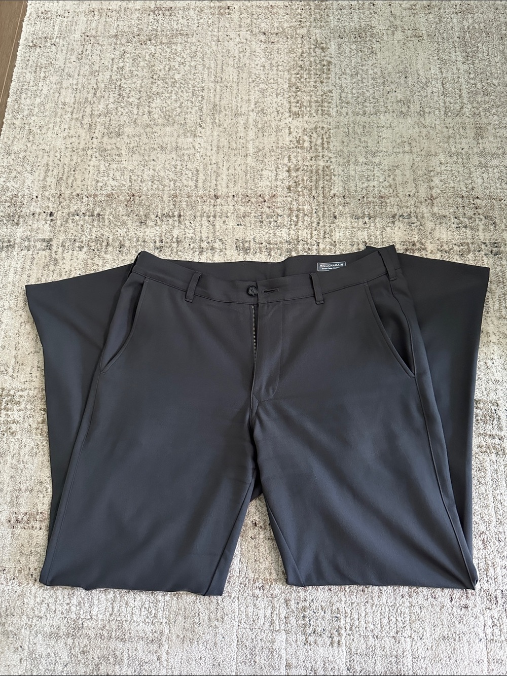Mizzen+Main Charcoal Baron Chino Dress Pants